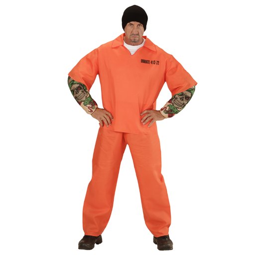 Prisonnier Tatoué (Chemise, Bras Musclés Tatoués et Pantalon) Taille L