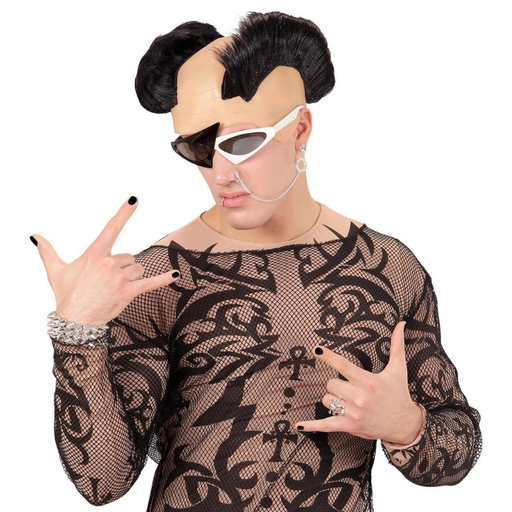 [WID02107] Perruque Punk noire 