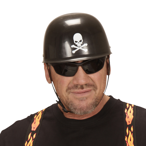 [WID03305] Casque de Moto en Plastique avec Tête de Mort