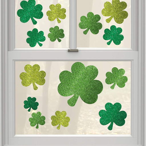 [AMS451042] Trèfles autocollants pour fenêtre - Saint Patrick