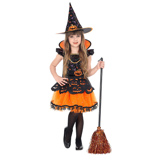 Sorcière (Robe, Chapeau) Taille 116 / 4-5 ans