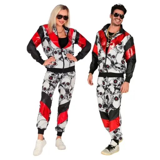 COSTUME CRANES NOIR/ROUGE (veste, pantalon) L