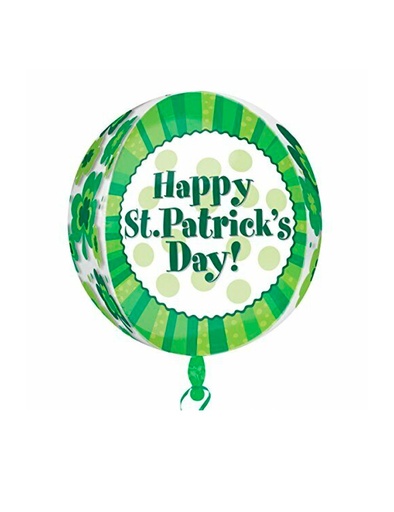 [AMS2999401] Ballon Sphère "Happy St Patrick's Day" 43 cm
