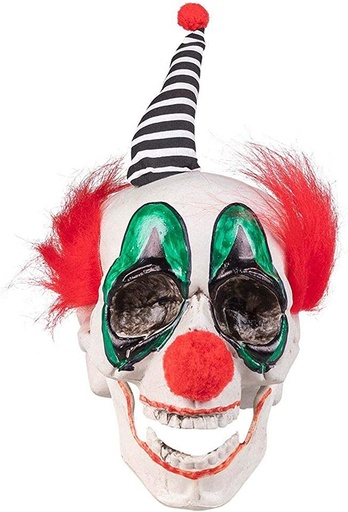 [BOL72262] Tête de mort Clown avec mâchoire mobile