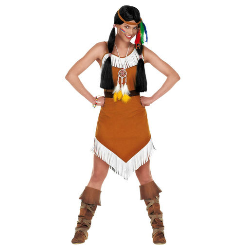 Comanche (Robe, Ceinture et Serre Tête avec Plumes) Taille L