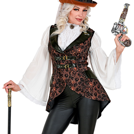 Gilet Steampunk Femme Queue de Pie Taille L/XL
