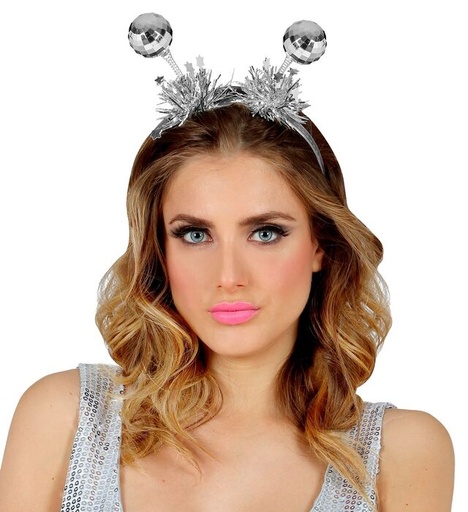 [WID51948] Serre-tête boules disco argent