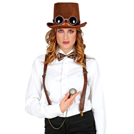 [WID68552] "STEAMPUNK" (bretelles, noeud papillon, lunettes)