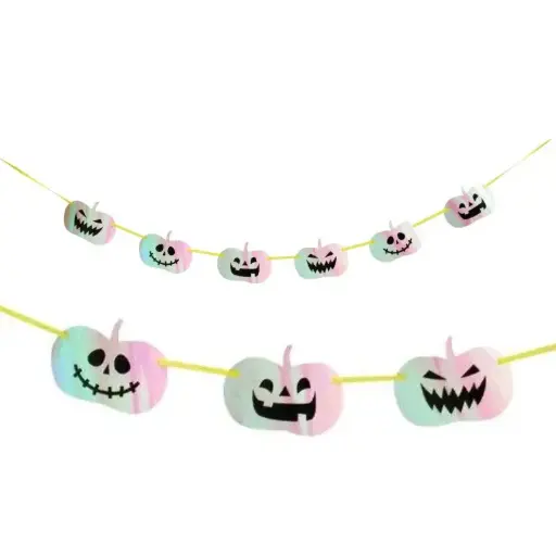 [FOL65237] Guirlande citrouille pastel fluo