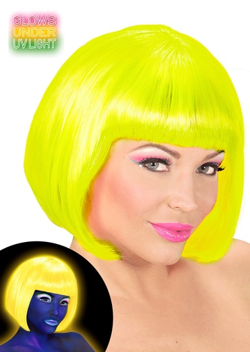 [WID74974] Perruque Valentina jaune fluo glow in the dark