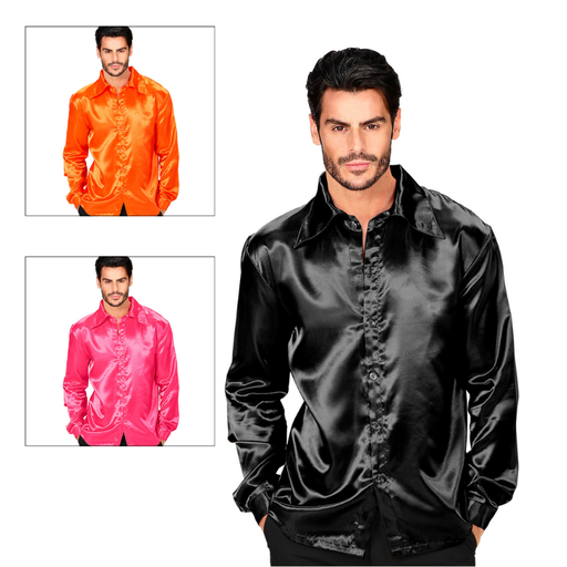 Chemise en satin pour Homme 