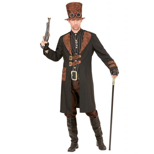 [WID96733] "HOMME STEAMPUNK" (queue de pie avec chemise, chapeau) TAILLE L