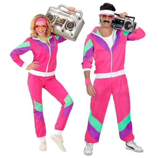 Déguisement adulte Jogging rose 80's