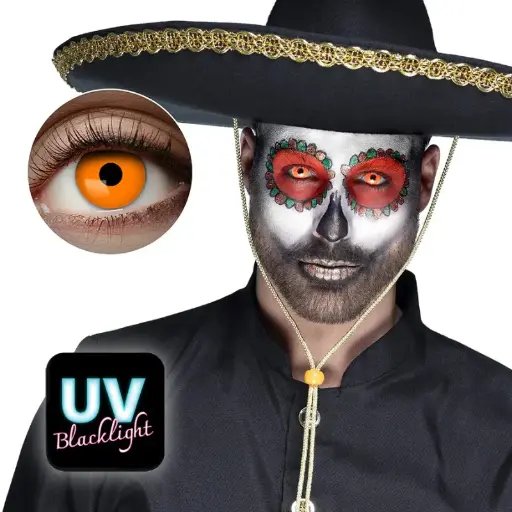 [ZOE84027541300] Lentilles fantaisies UV Orange - 12 mois