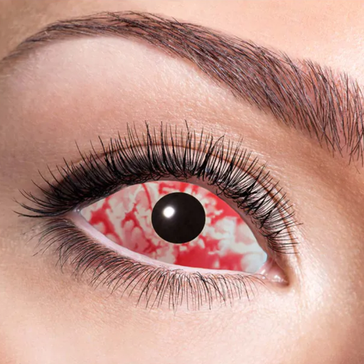 [ZOE84091541S18] Lentilles fantaisies sclères intégrales Lava - 6 mois