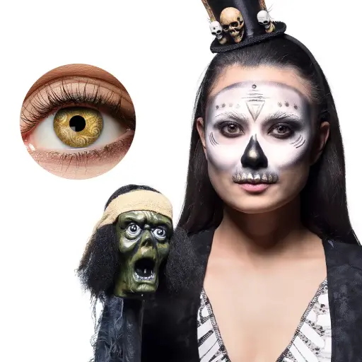 [ZOE84091641.G02] Lentilles fantaisies Gold dots - 12 mois