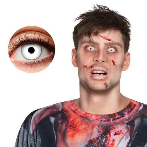 [ZOE84095241.W02] Lentilles fantaisies White Zombie - 1 Semaine 