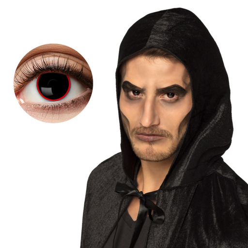 [ZOE84109541M63] Lentilles fantaisies Hellraiser rouge et noir - 3 Mois