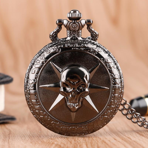 [ZOE97269141250] Montre à gousset Skull Star