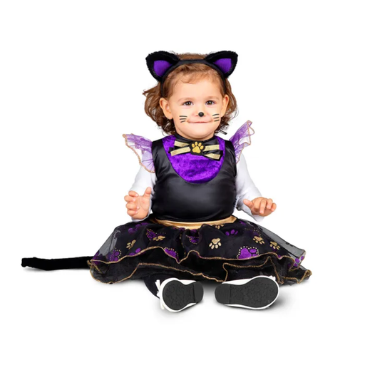 [MOM206099] Déguisement de chaton violet pour bébé - Halloween 