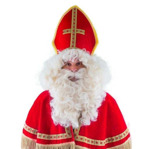 [FUN57-02522] Barbe et perruque Saint-Nicolas de luxe
