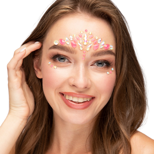 [SMIM46533] Bijoux de visage glow in the dark "Pink Flamingo" 