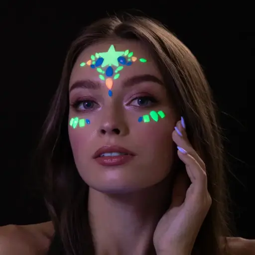 [SMIM46519] Bijoux de visage phosphorescent "Illumination"