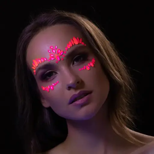 [SMIM47004] Bijoux de visage "Neon / UV" rose