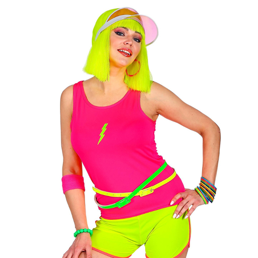 [WID01445] Maillot rose fluo - 80's