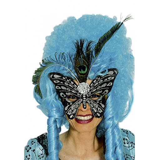 [CHA52 780590] Masque papillon avec plume de paon