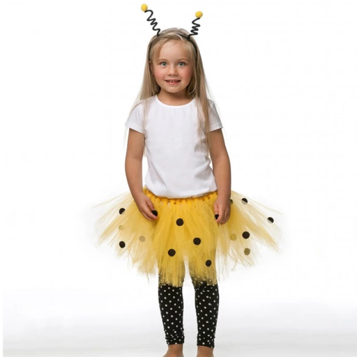 [PARTUTU2-2] Tutu fille jaune à pois noirs