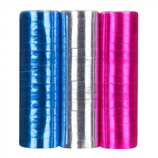 [BOL00741] Rouleaux de serpentins en papier de couleur métallique