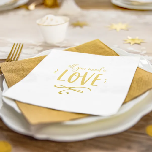 [PARSP33-75-008-019] 20 Serviettes "All you need is love"