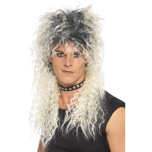 [SMI42180] Perruque de Rocker blonde et noire