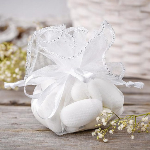 [PARWRG5-008-10] 10 Sachets en organza blanc