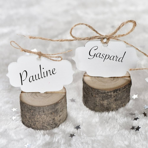[CHA10770] Marque-places rondins de bois