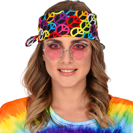 [WID34268] Bandana Peace & Love multicolore