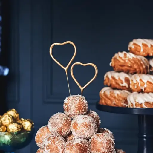 [PARZO1-019] Cierges magiques coeurs dorés