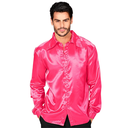 Chemise Disco 70's satin rose