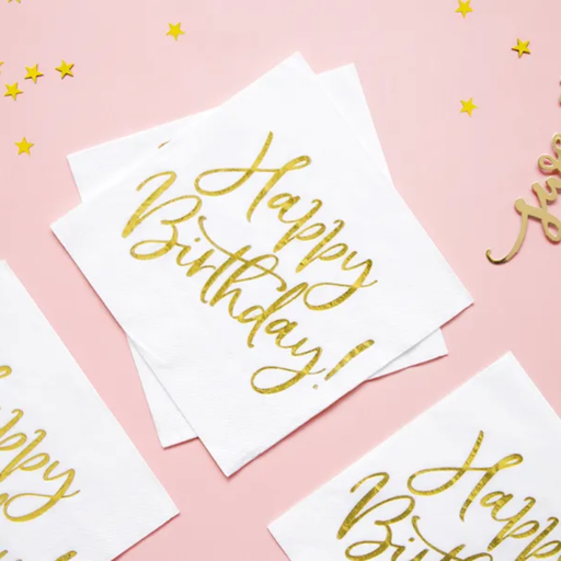20 Serviettes "Happy Birthday"