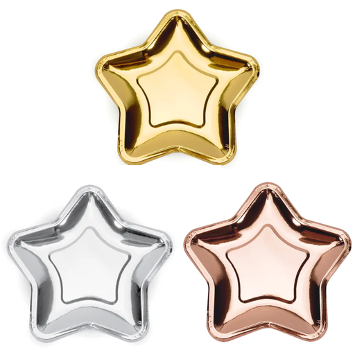 6 Assiettes étoile 18 cm