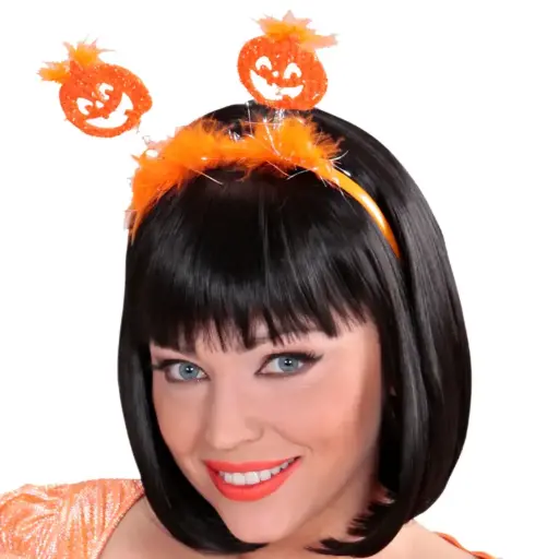 [WID9806P] Serre-tête citrouilles oranges