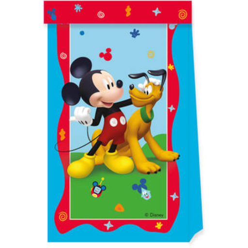 [FOL93828P] Sachet de fête Mickey Mouse, paquet de 4