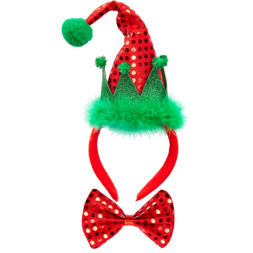[WID04162] Kit Elfe de Noël avec mini chapeau et nœud papillon