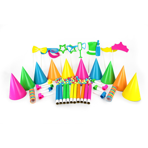 [COT21406] Boîte cotillons 10 personnes Fluo