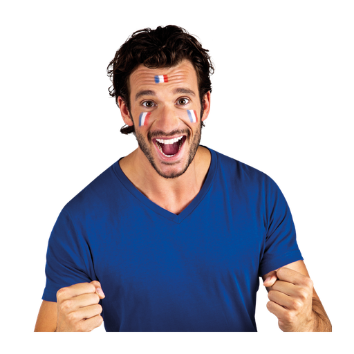 [COT069168] Crayon maquillage tricolore (bleu-blanc-rouge)